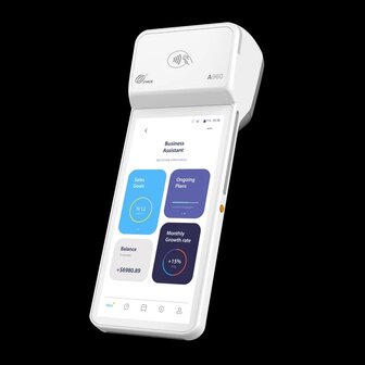 CCV A960 mobiele pin met bonnenprinter op wifi of simkaart